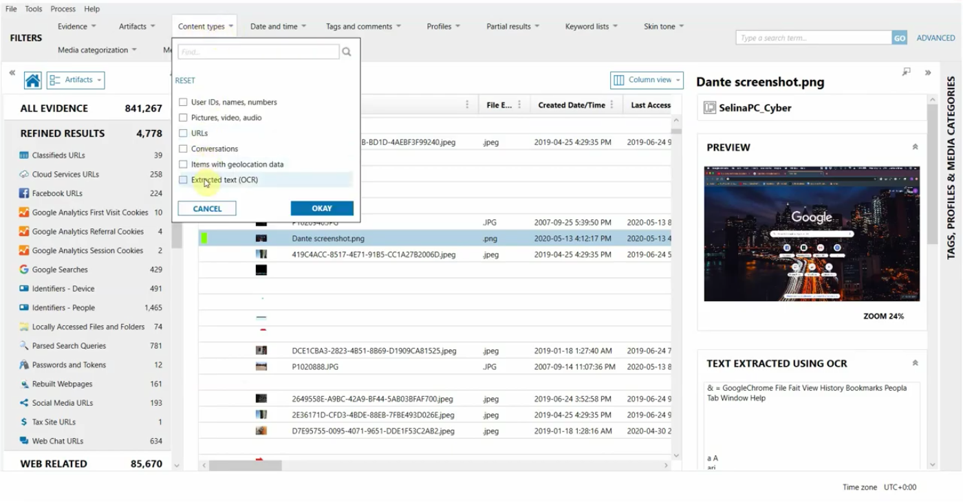 Omhyggelig læsning Site line Tegne forsikring How To Extract Text From Files Using OCR In Magnet AXIOM - Forensic Focus