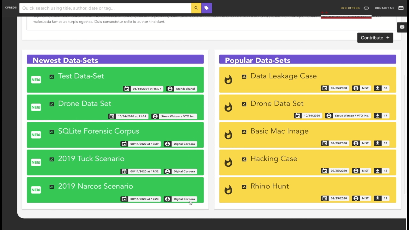 Computer Forensic Reference Data Sets For Digital Evidence Forensic Focus