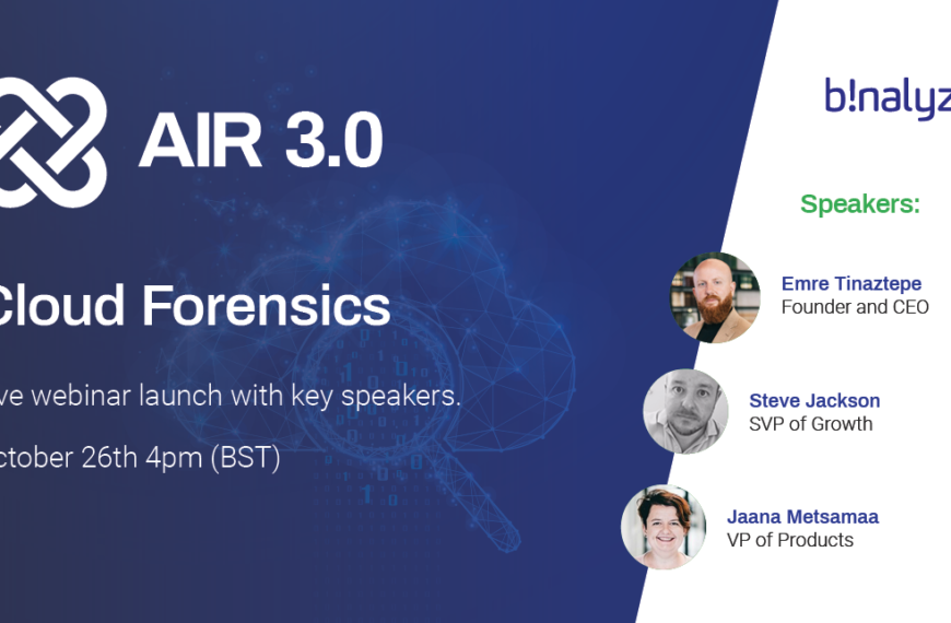 Binalyze AIR 3.0 Cloud Forensics