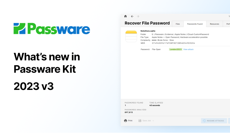 Passware Kit 2023 v3 – Detects And Unlocks Apple Notes, Decrypts The Latest KeePass, And More