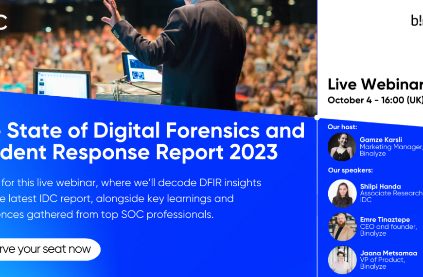 UPCOMING WEBINAR – The State Of Digital Forensics And Incident Response 2023