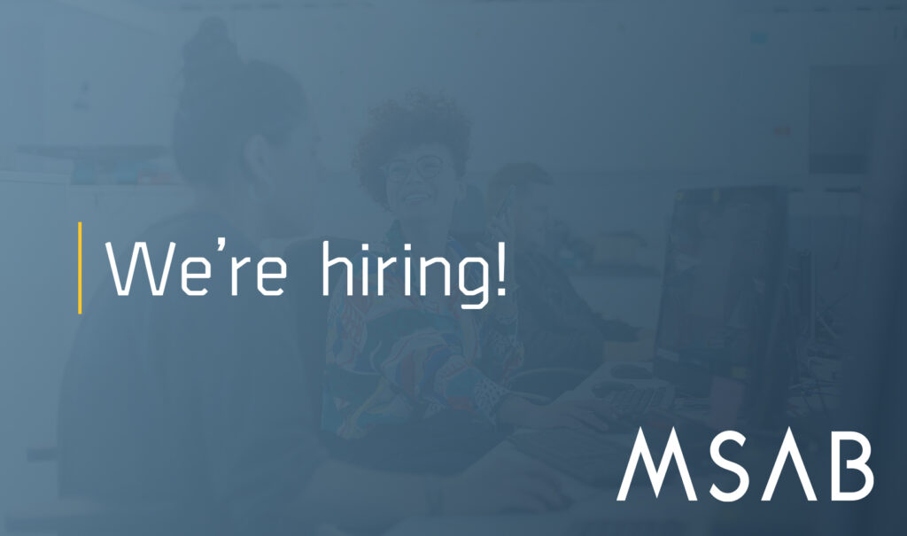 Featured Job: MSAB Junior Sales Coordinator (Reading, UK)