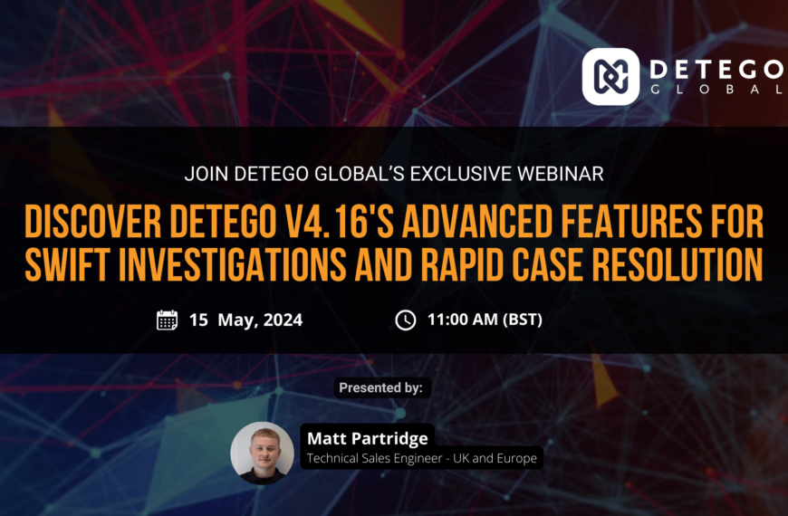 Detego Global Announces Webinar To Demonstrate The Powerful New Features Of Detego v4.16