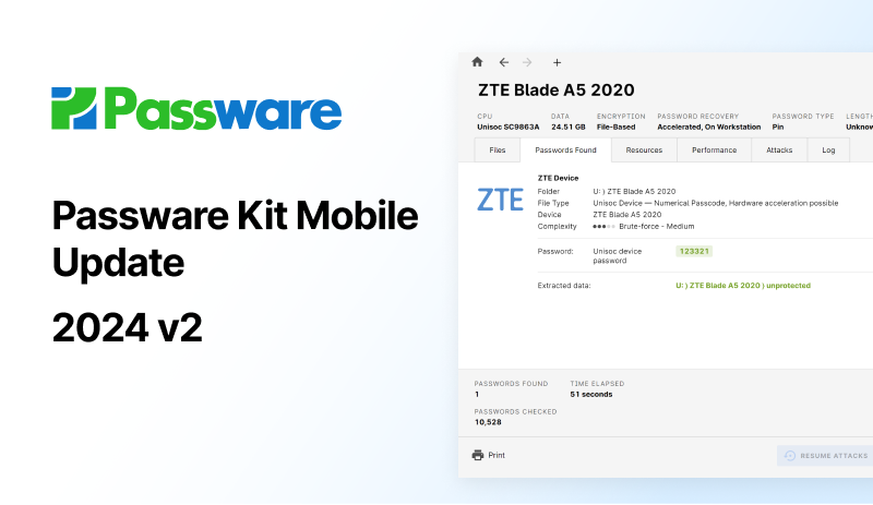 Passware Kit Mobile 2024v2 Unlocks Unisoc-Based Devices: Samsung, HTC, ZTE, And Others