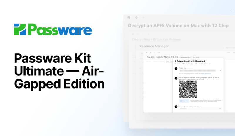 Decrypt Data In Air-Gapped Environment With Passware Kit Ultimate