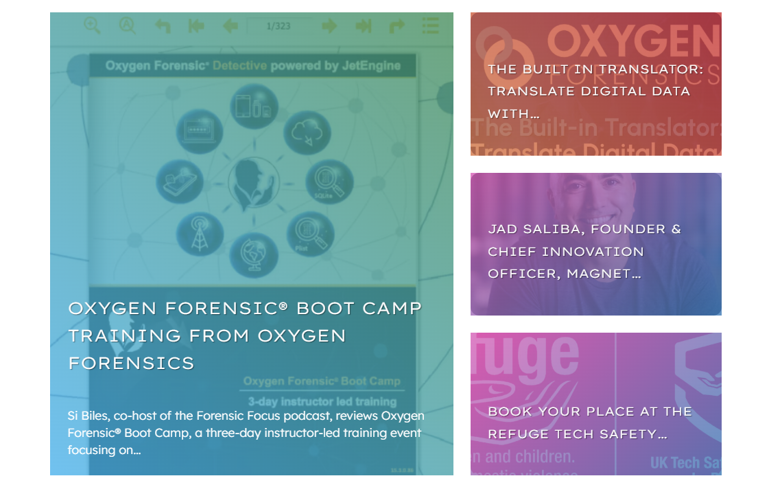 forensic focus content digest