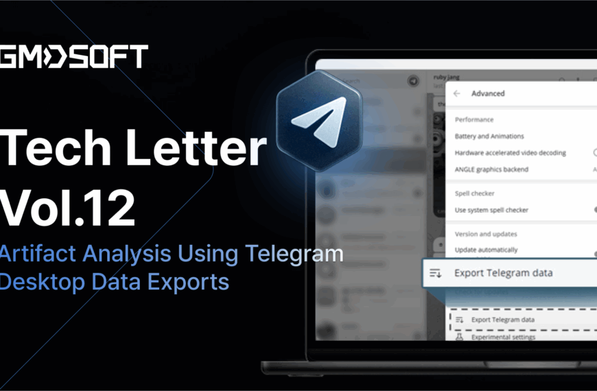 GMDSOFT Tech Letter Vol.12: Artifact Analysis Using Telegram Data Exports
