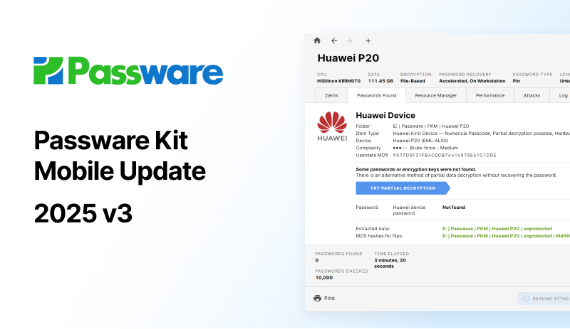 Passware Kit Mobile 2025v3 Instantly Decrypts Data From Select Huawei Kirin Devices