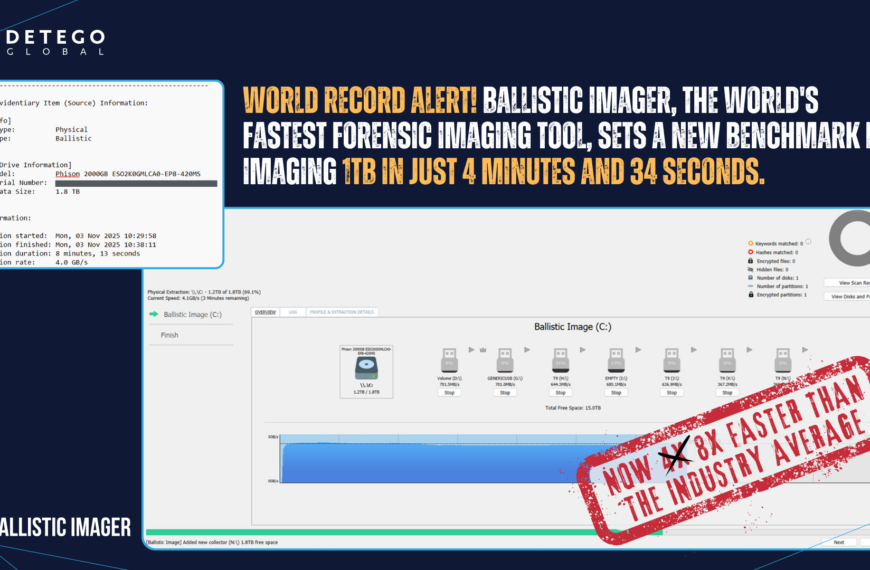 Detego Global Smashes Forensic Imaging Speed Records With Ballistic Imager