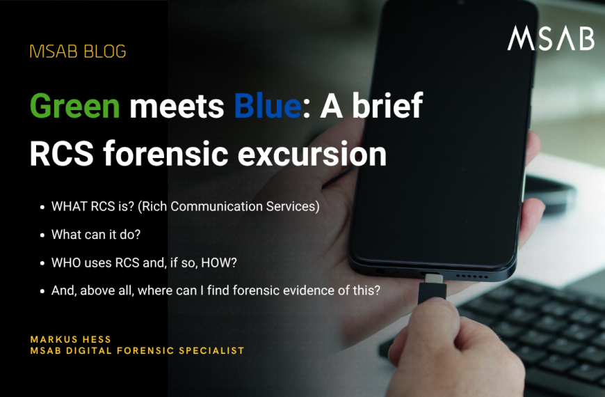 Green Meets Blue: A Brief RCS Forensic Excursion