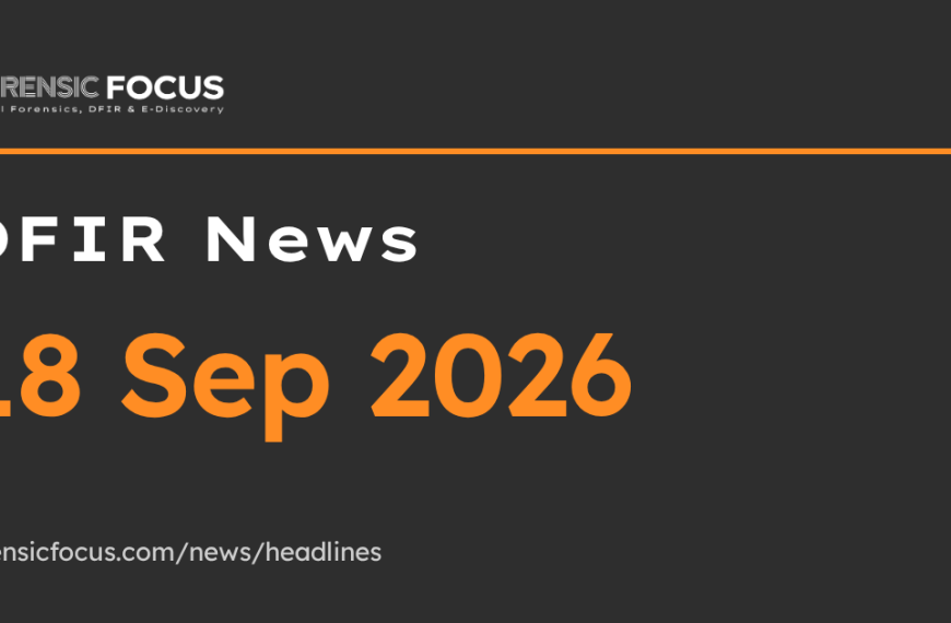 DFIR News, 18 Sep 2026